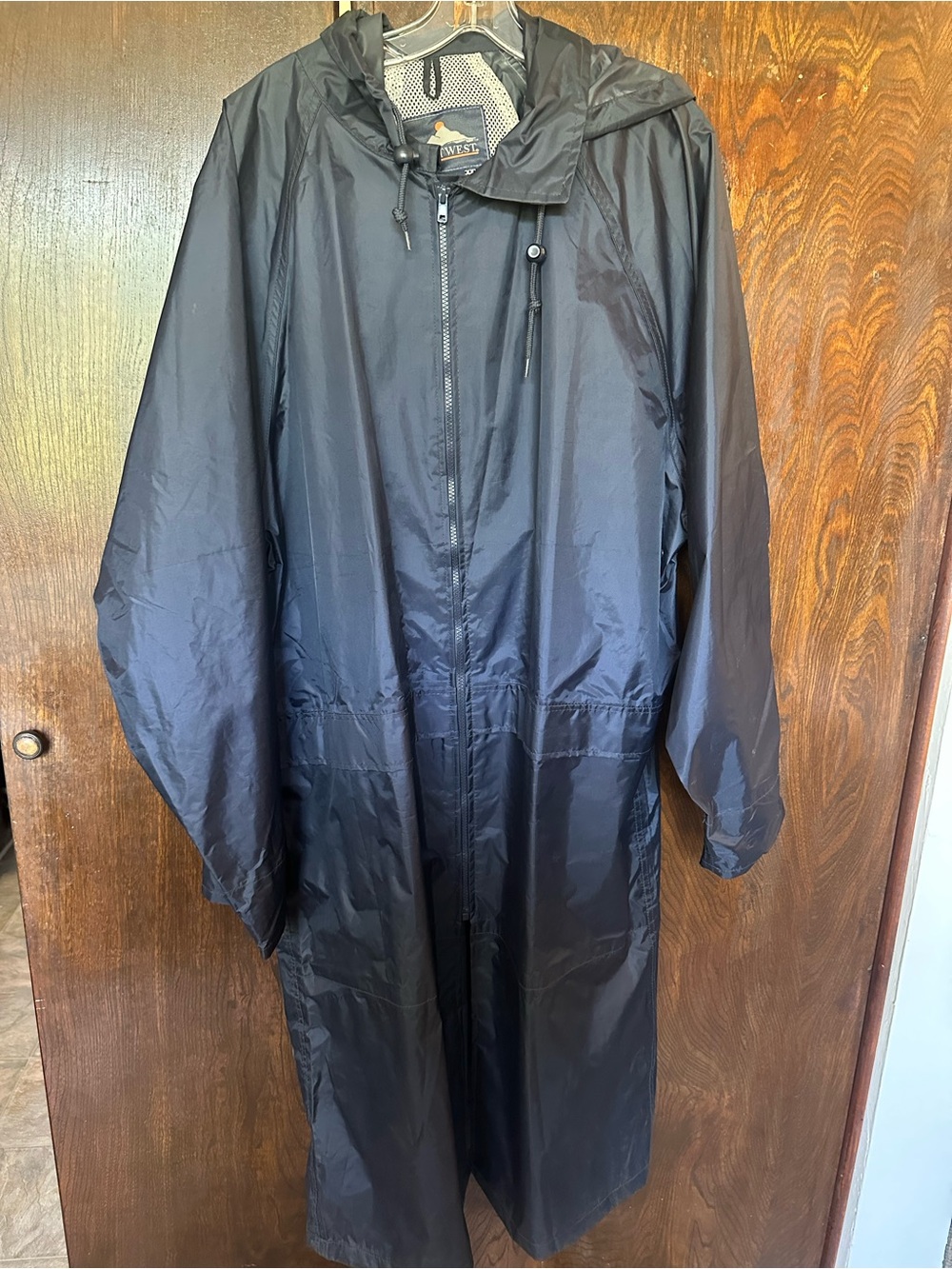 Westport Divers Coat Boat Jacket Navy Blue Full-Length Hooded Raincoat XL 46-48”